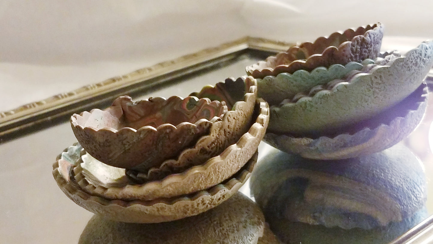 Trinket bowls/ Rustic tiny trinket bowls