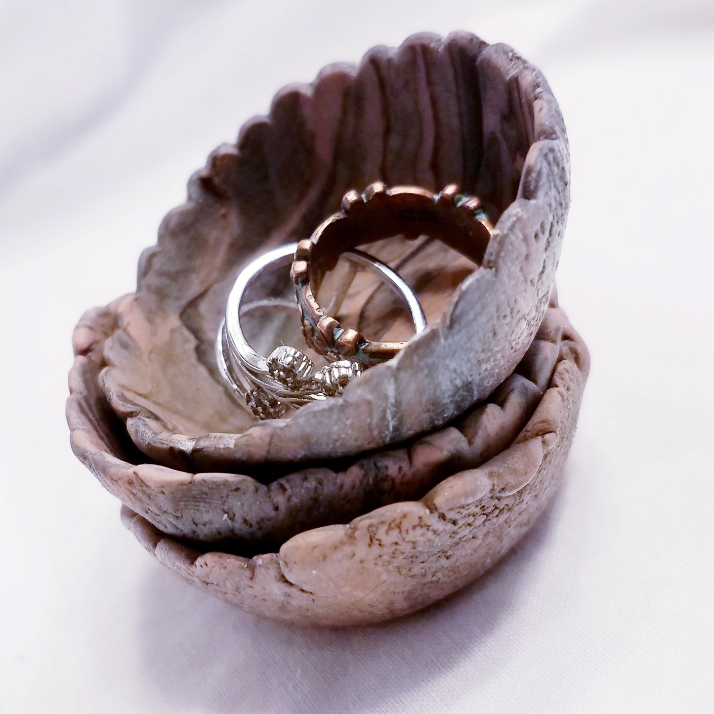 Trinket bowls/ Rustic tiny trinket bowls